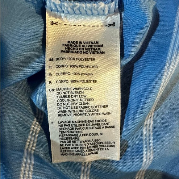 Adidas Puremotion Men's Blue Striped Golf Polo Shirt Short Sleeve M‎ - Picture 4 of 5